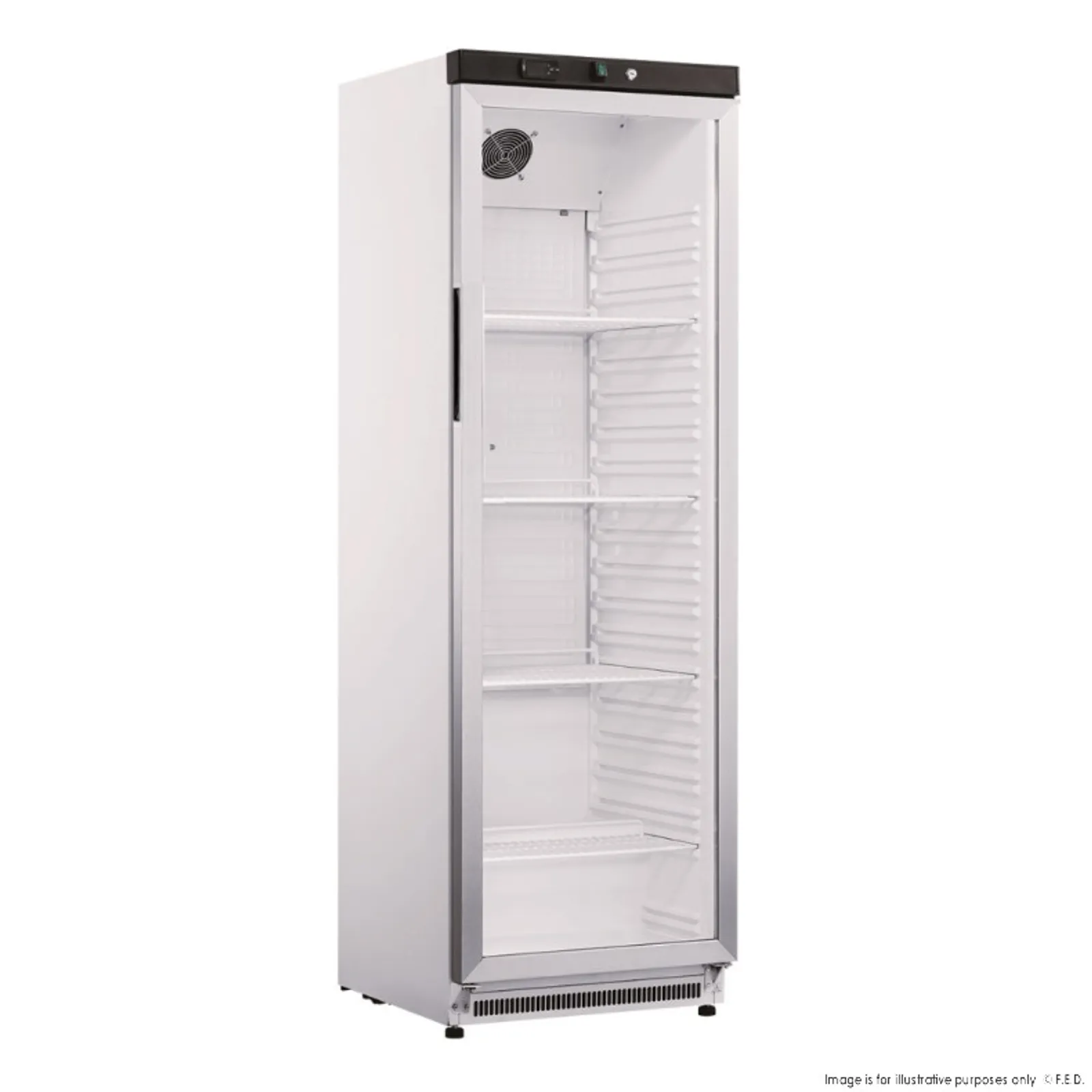 FED-X XR400SG - Stainless Steel Upright Static Display Fridge