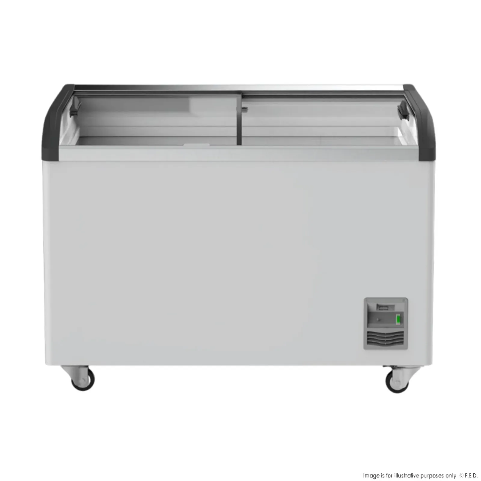 Thermaster SD-406K - Heavy Duty Supermarket Glass Sliding Lid Freezers 386L