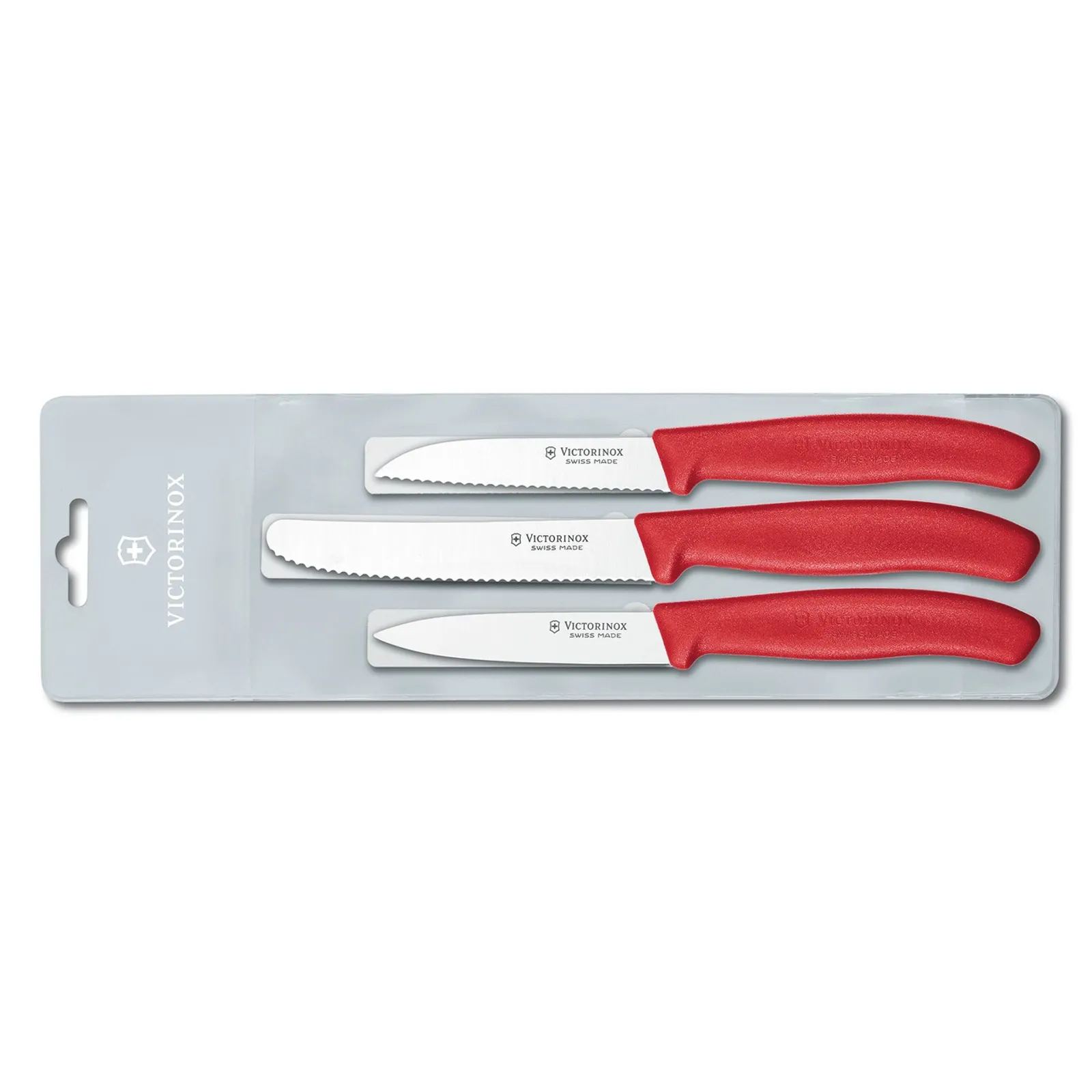 Victorinox 6.7111.3 - Paring Knife Set, Classic 3 pc - Red