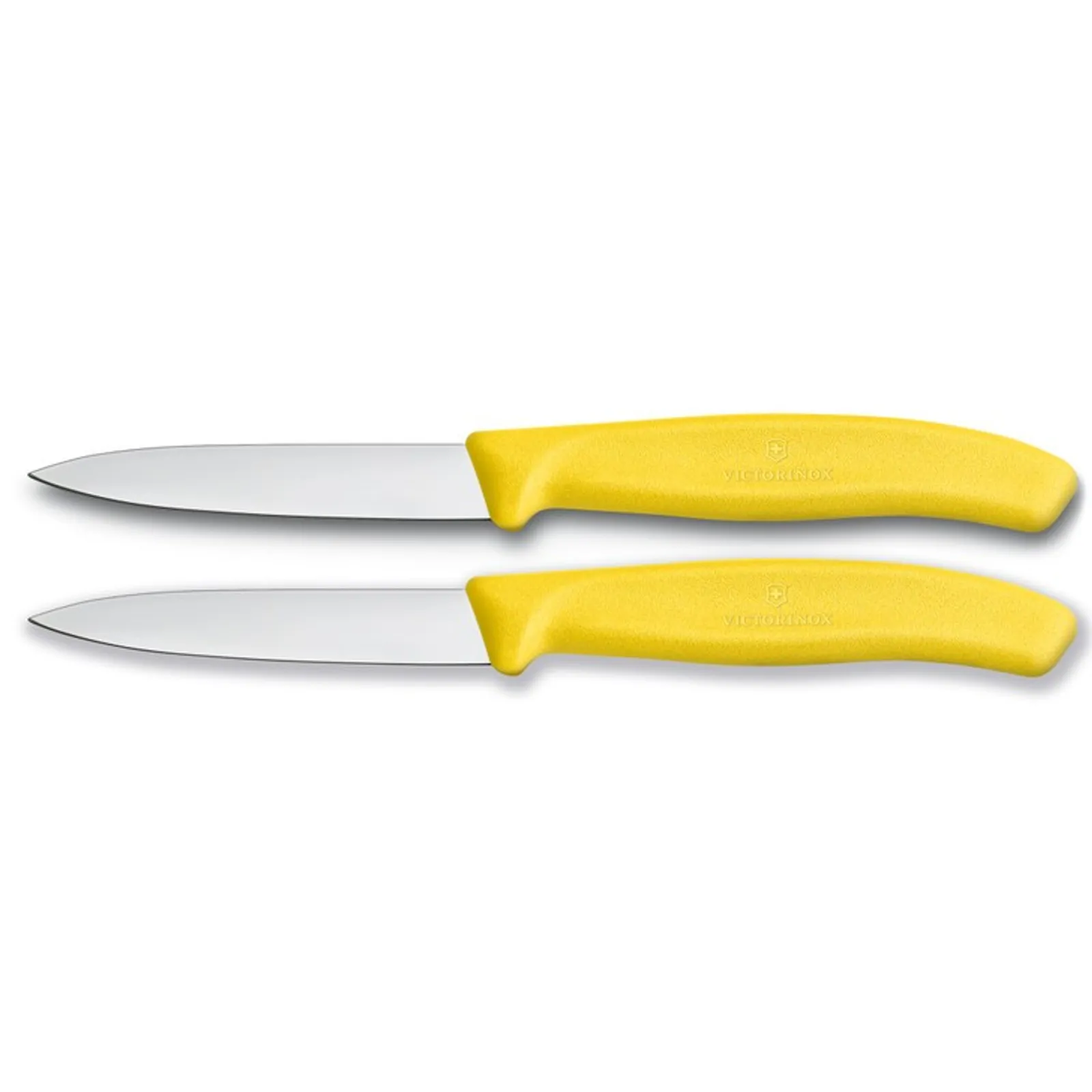 Victorinox 6.7606.L118B - Paring Knife, 8 cm Pointed Blade, 2 pc Set, Classic, Yellow