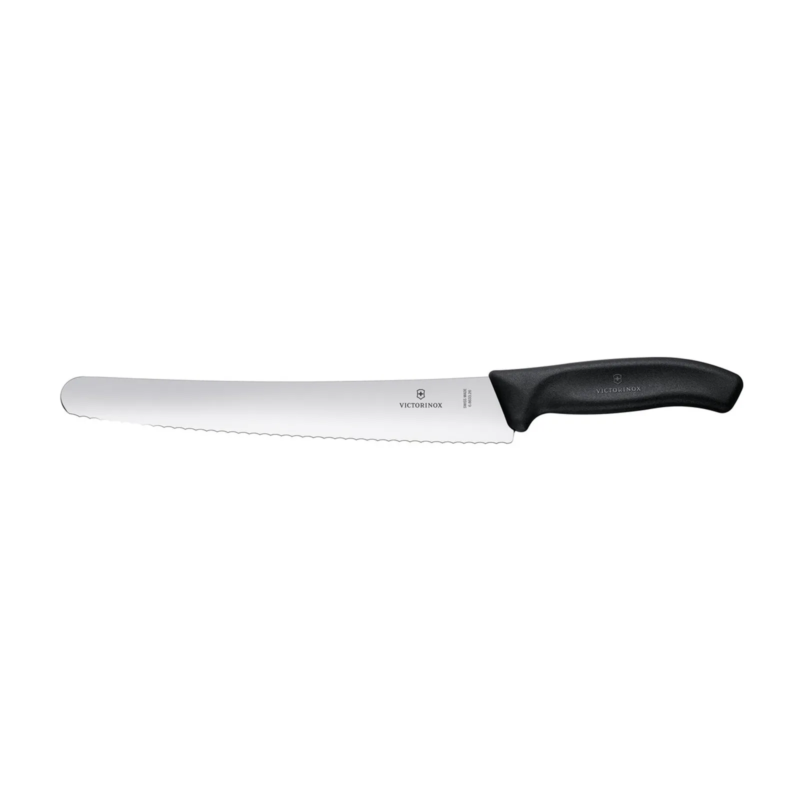 Victorinox 6.8633.26G - Pastry-Bread Knife, 26cm, Wavy Edge, Classic, Black Gift Boxed