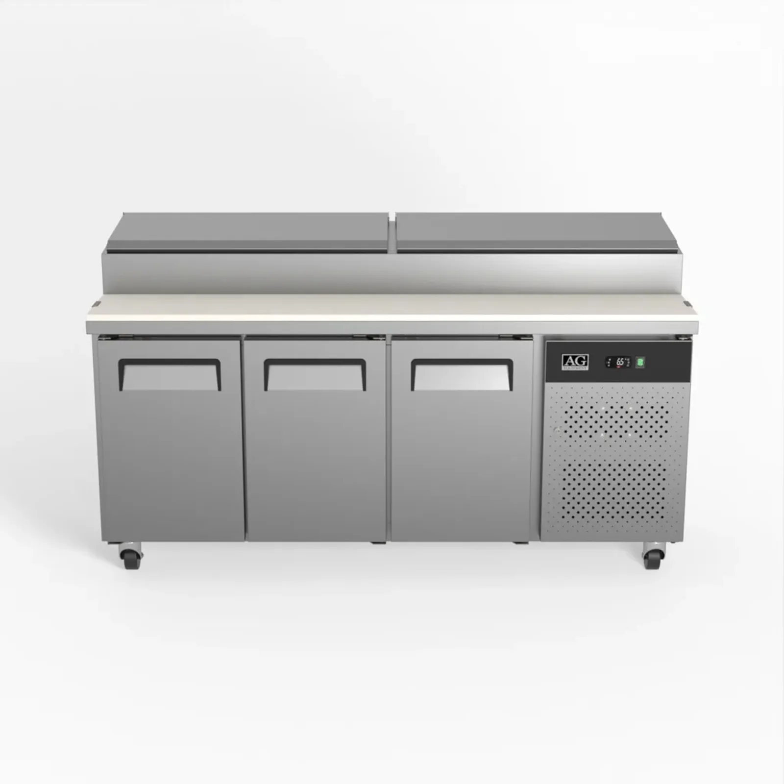 AG Equipment SH3000-700 - 3 Door Saladette Fridge - Fits 8 x 1/3 GN Trays