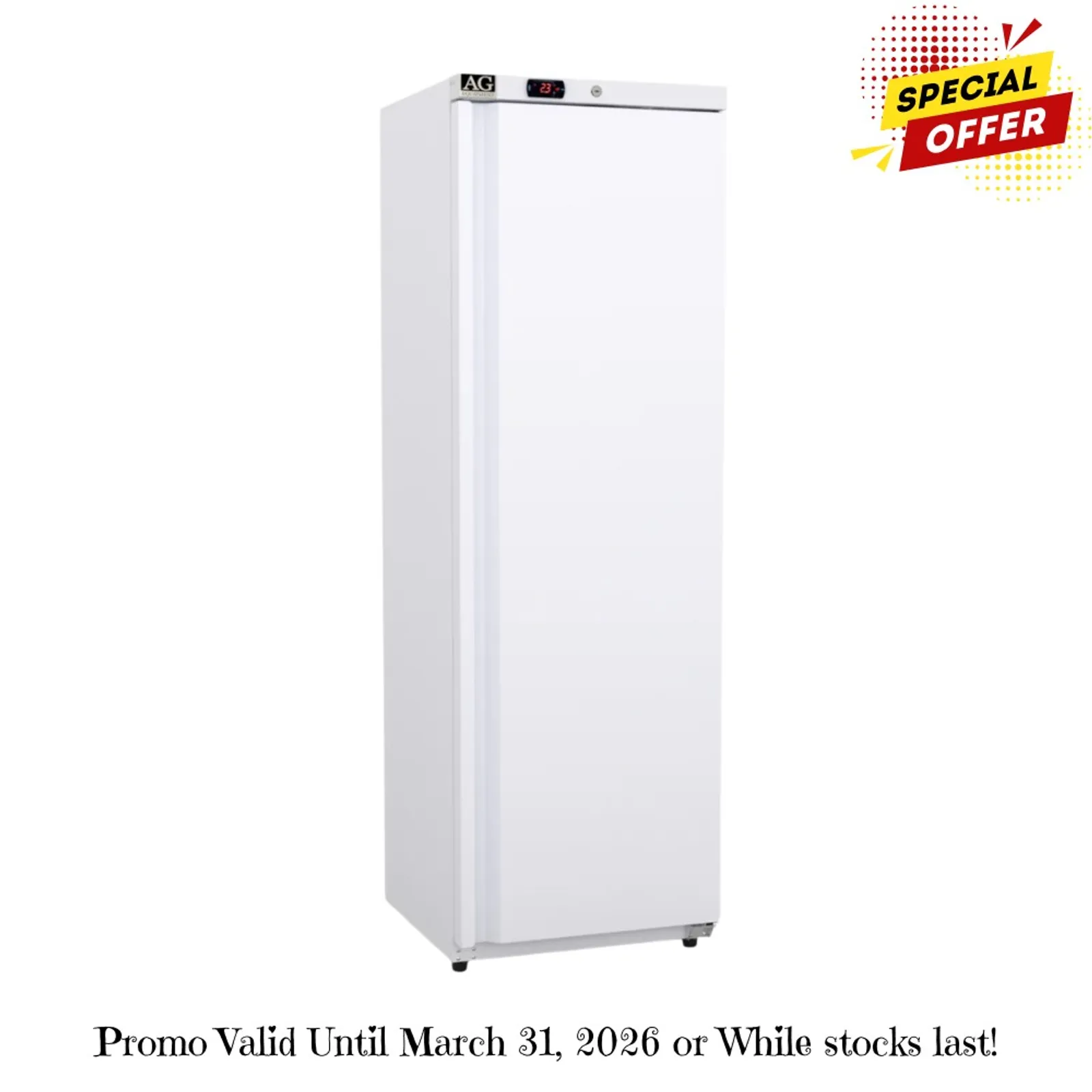 AG Equipment R400V - 400L Upright Single Door Ventilated Light-Duty Fridge