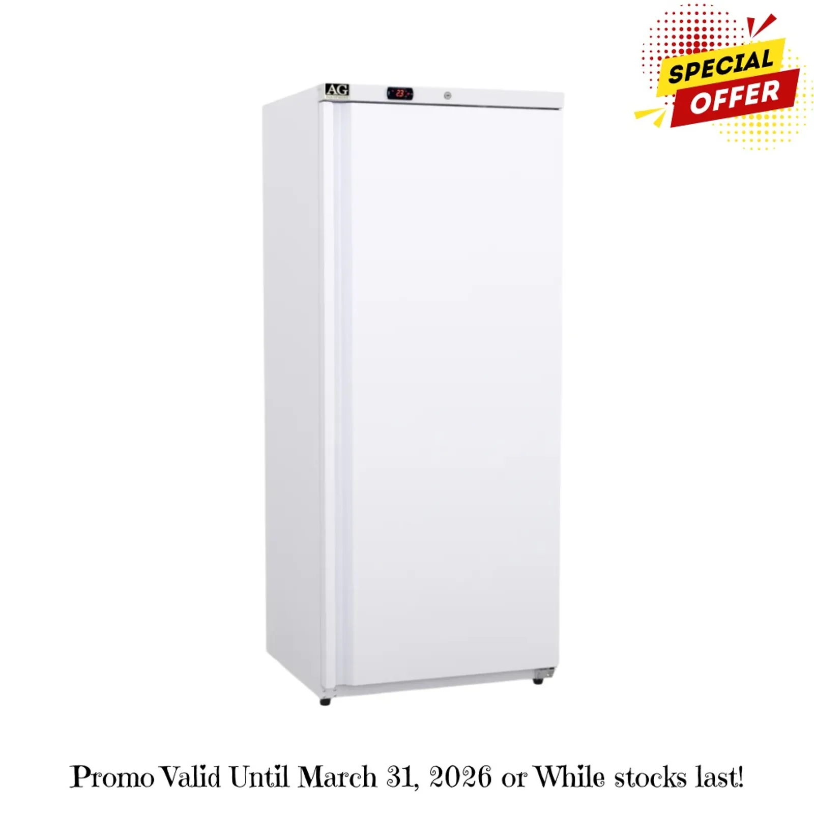 AG Equipment R600V - 600L Upright Single Door Ventilated Light-Duty Fridge