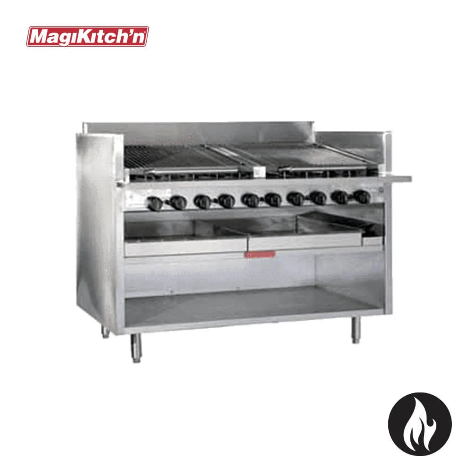 MagiKitch'n FM-648-SMB - 10 Burners Char Grills