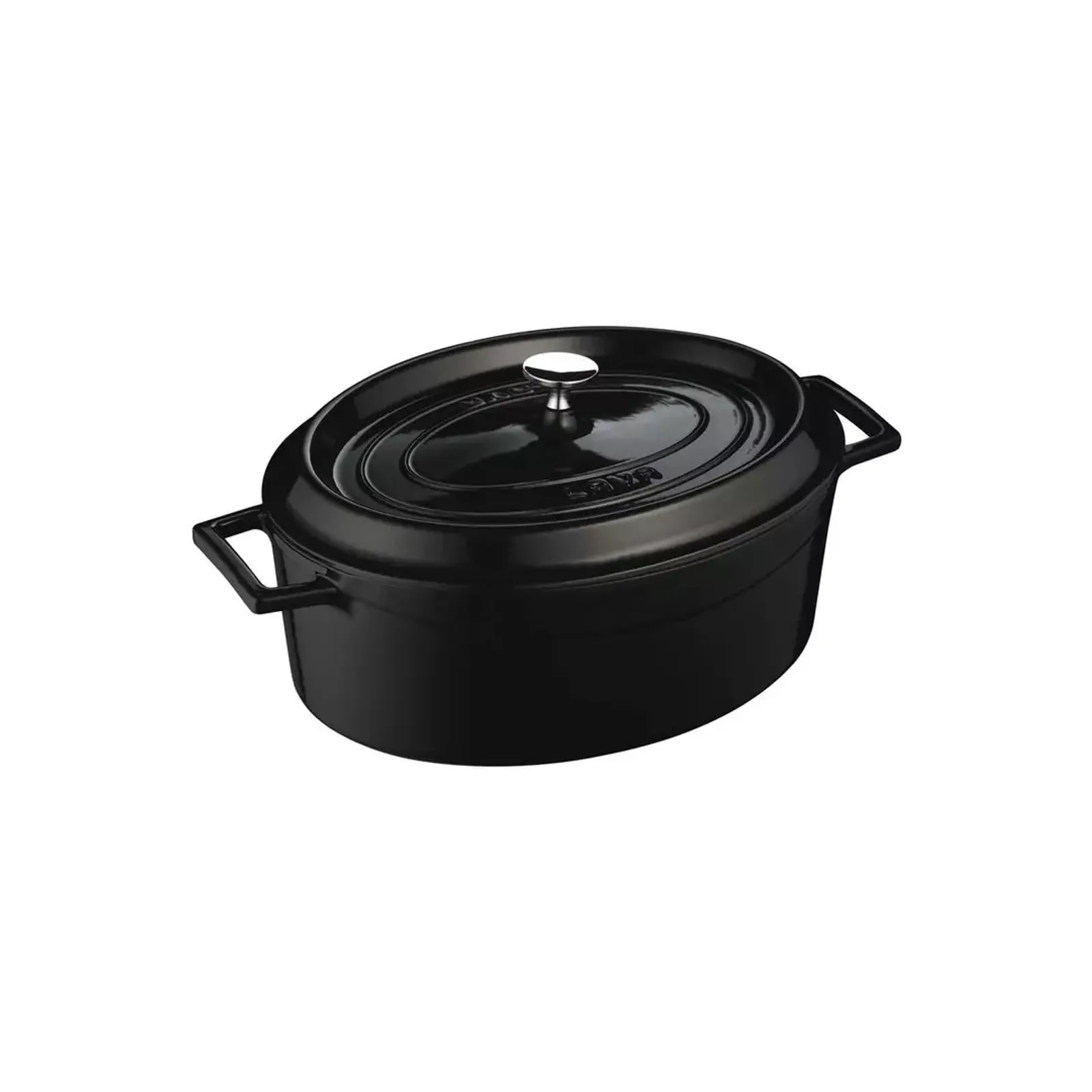 Lava 799529-BK - Casserole-Oval, Cast Iron, 4.8lt - Black