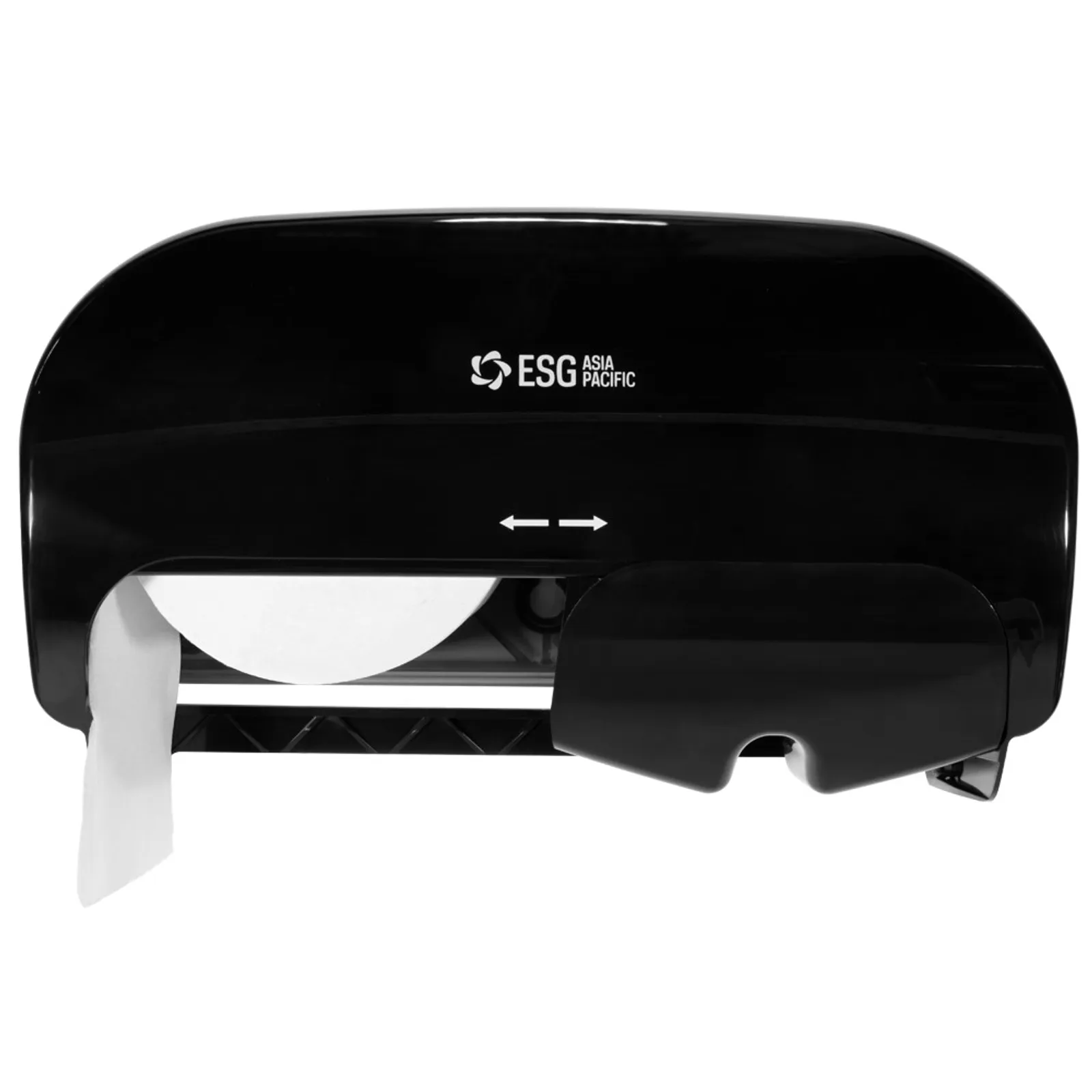 ESG SD203 - Slim 2-Roll Controlled-Use Toilet Tissue Dispenser - Gloss Black