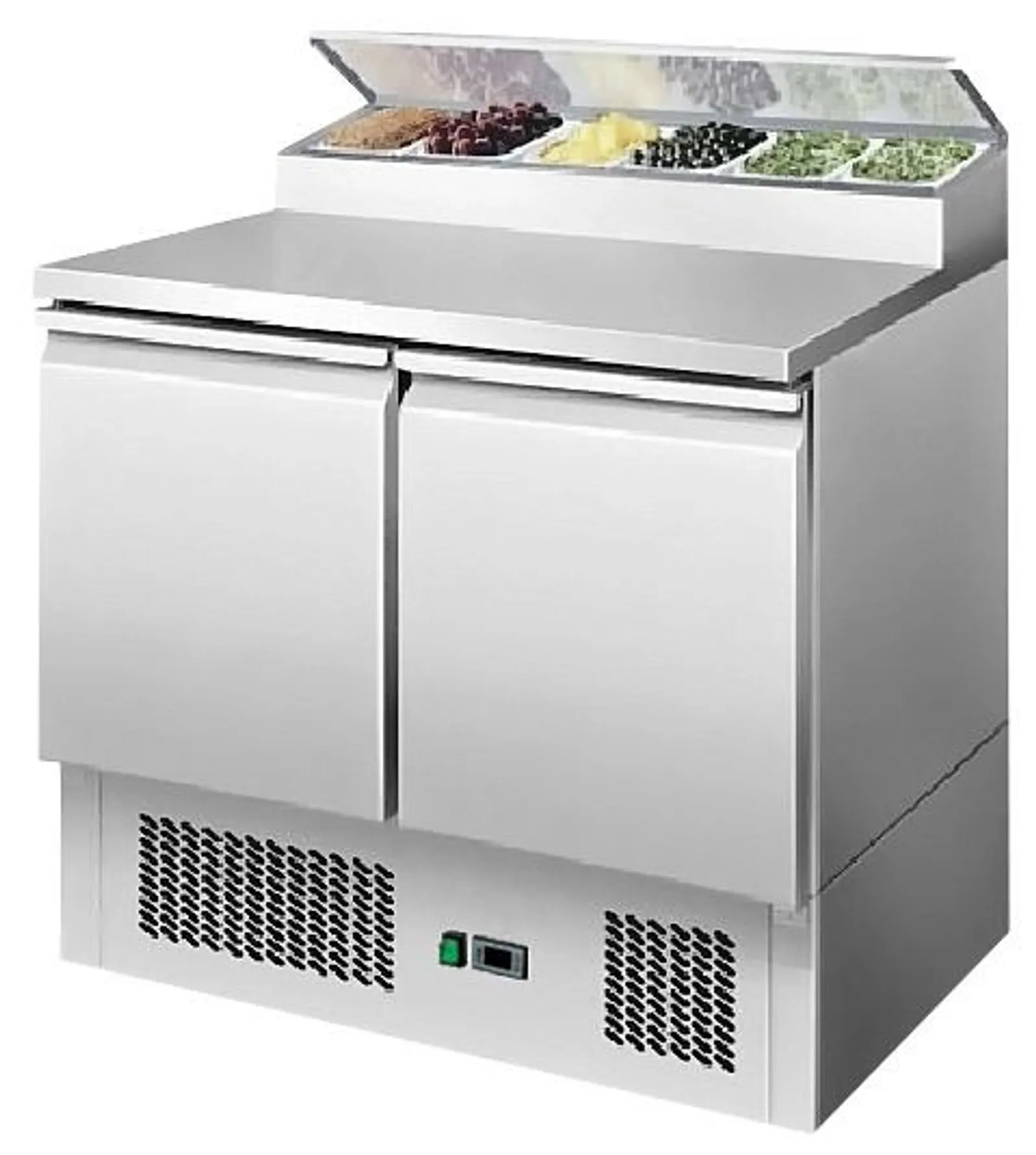 Atosa ESL3832 - 2 Doors Open Top Saladette Fridge 900mm