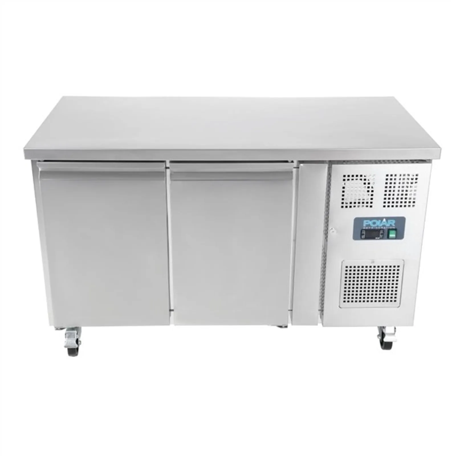Polar UA047-A - Double Door Counter Fridge - 282Ltr