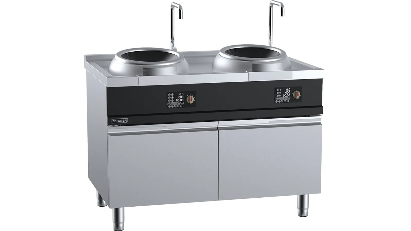 SCooker HLXC2N-C24 - Induction Double Wok Standard Ring 24kw