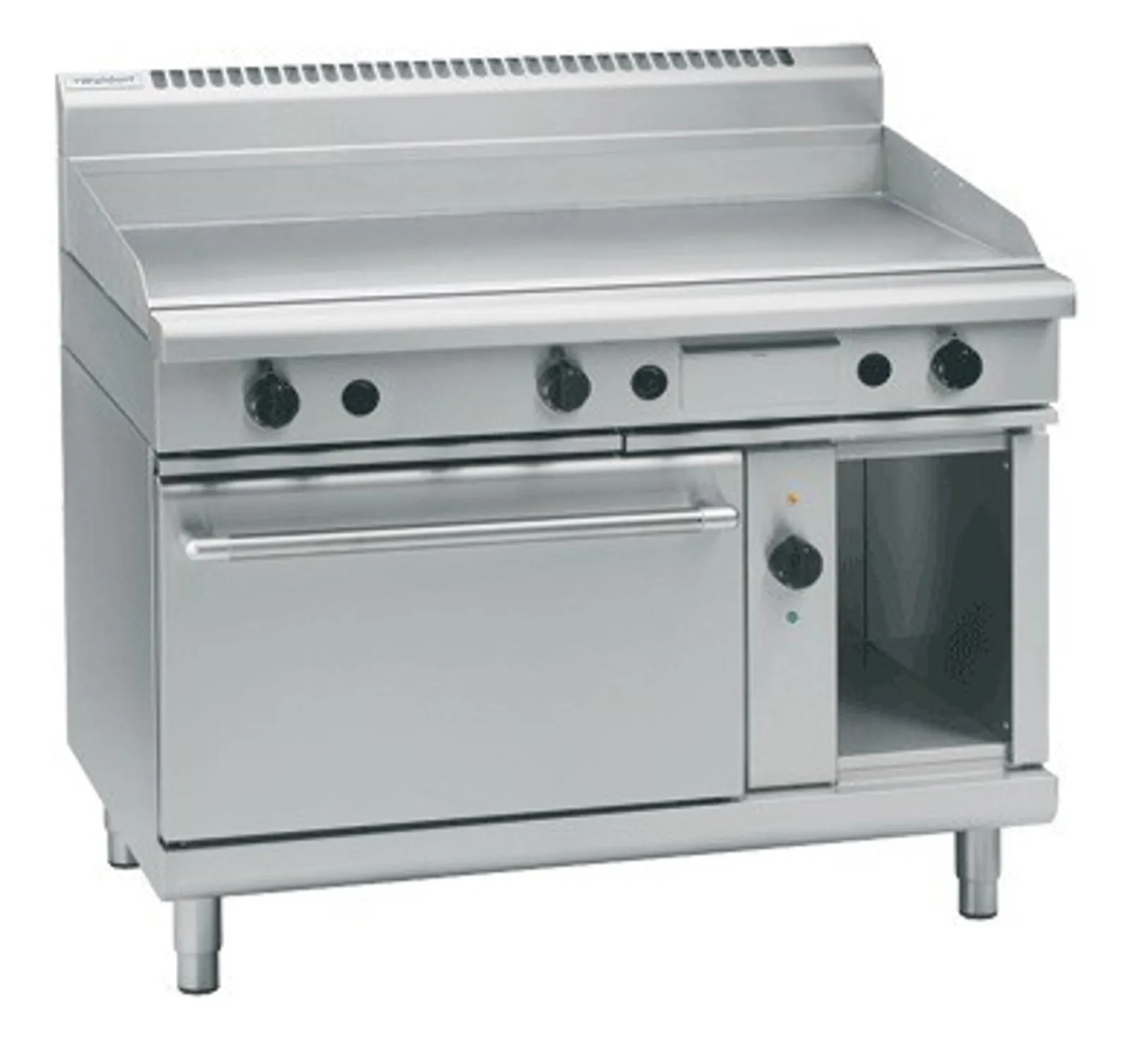 Waldorf 800 Series GP8121GEC - 1200mm Gas Griddle Electric Convection Oven Range