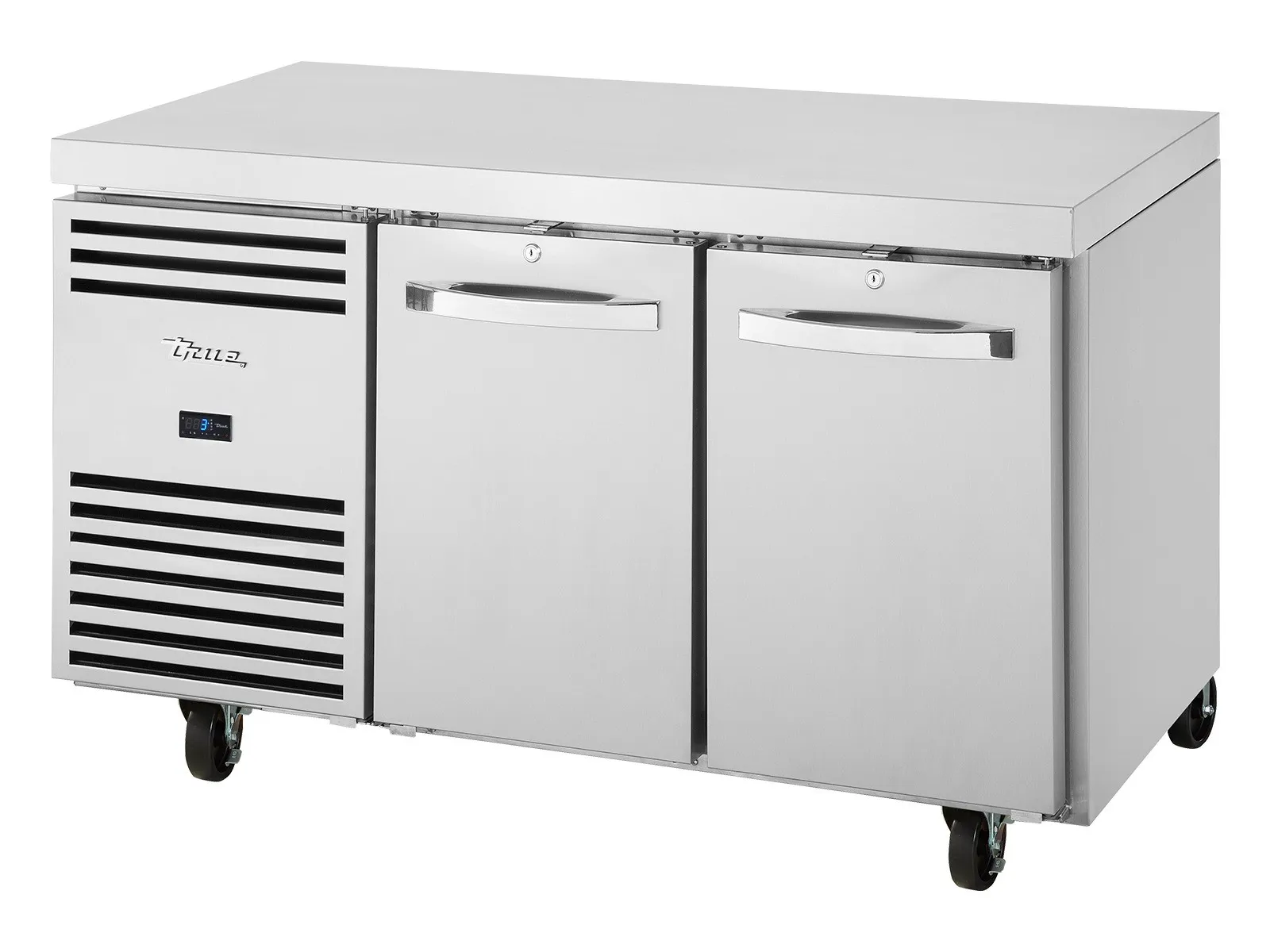 True Refrigeration TCR1/2-CL-SS-DL-DR - 1/1 GN Counter Refrigerator, 2 Section