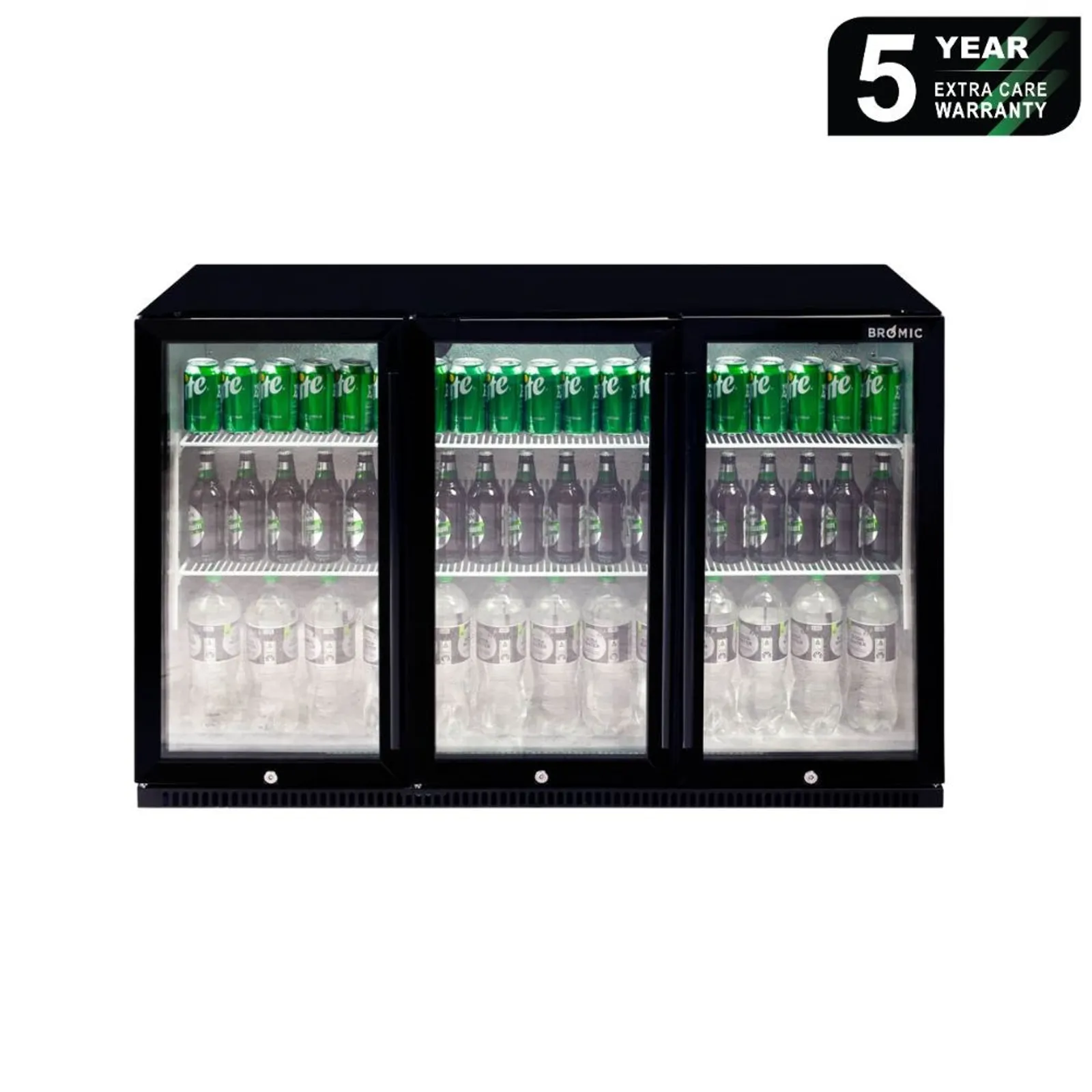 Bromic BB0330GD - Back Bar Fridge 307L - 3 Doors - Hinged