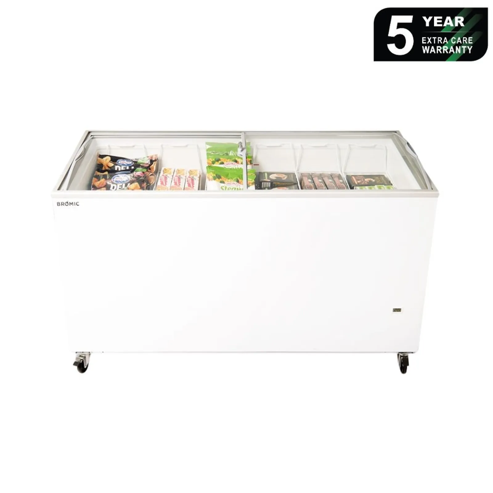 Bromic CF0500ATCG - Display Chest Freezer - 427L - Curved Glass Top