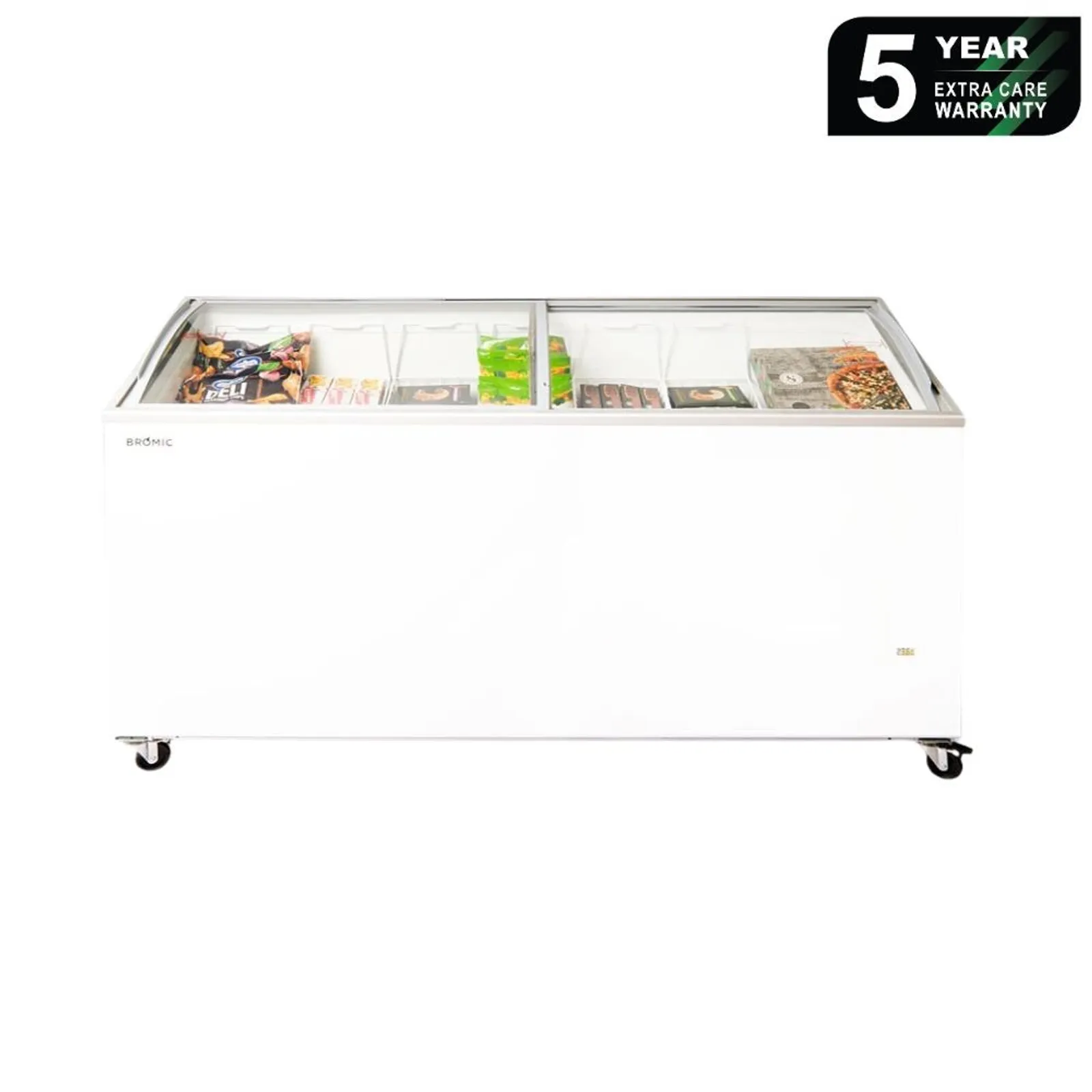 Bromic CF0600ATCG - Display Chest Freezer - 555L - Curved Glass Top